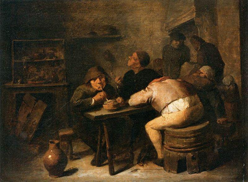 Adriaen Brouwer Interior of a Smoking Room